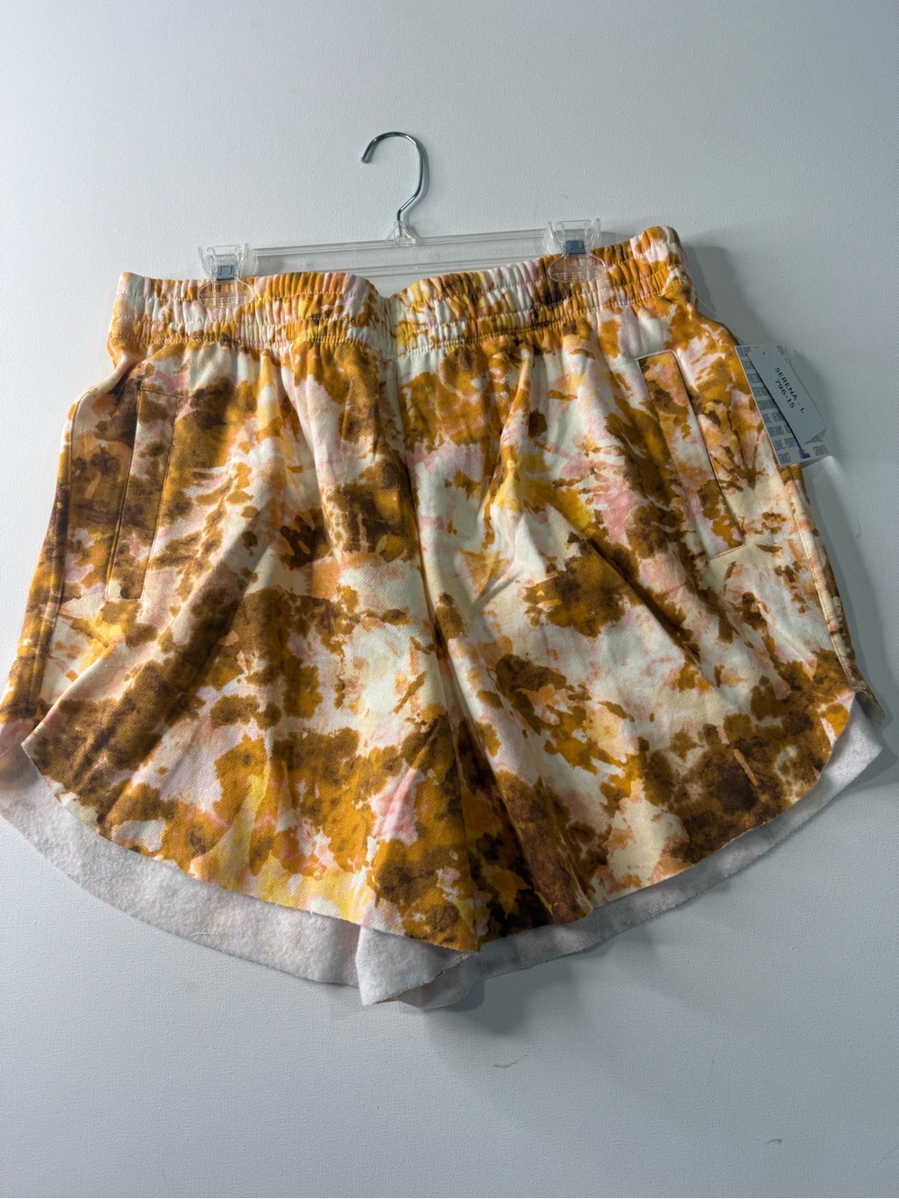 LuLaRoe Yellow Brown Tie-Dye Athletic Shorts